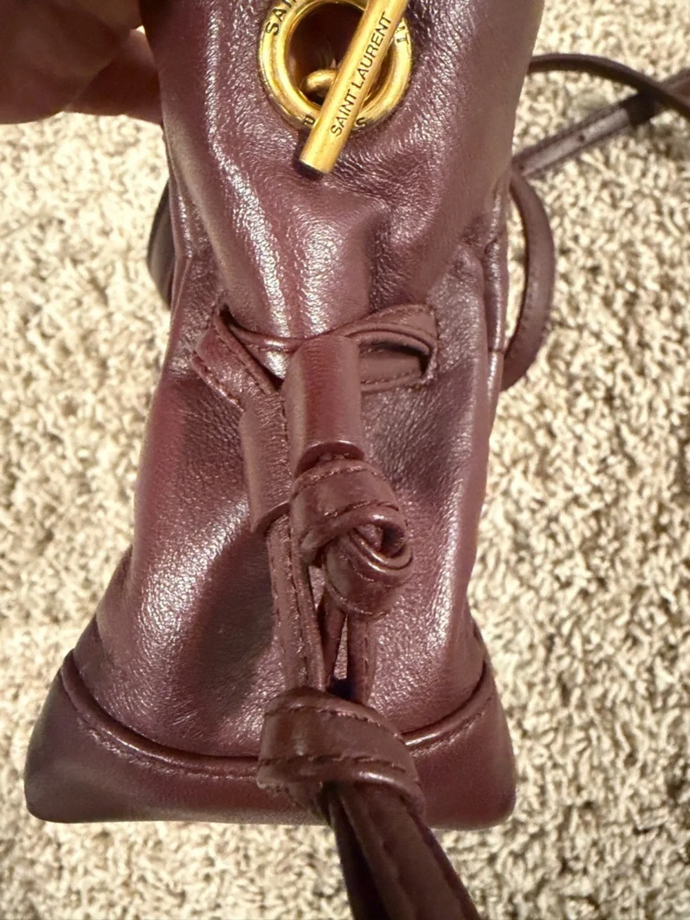 Saint Laurent  Burgundy Jamie Mini Bag - Picture 7 of 9